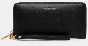 Kožená peňaženka MICHAEL Michael Kors dámska, čierna farba, 32F4GJ6T3L