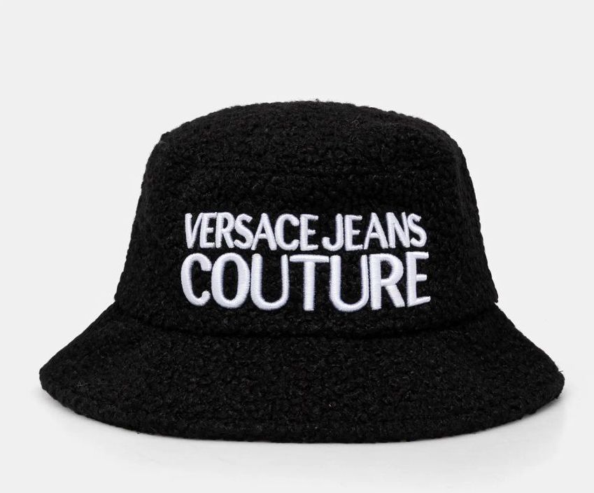 Klobúk s prímesou vlny Versace Jeans Couture čierna farba, 77GAZK07 ZSB12