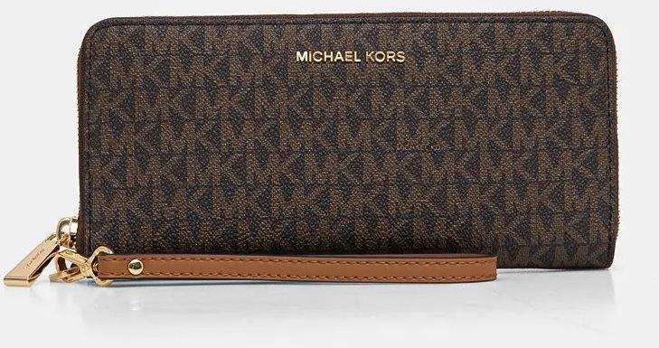 Peňaženka MICHAEL Michael Kors dámska, hnedá farba, 32F1GJ6E7B