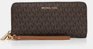 Peňaženka MICHAEL Michael Kors dámska, hnedá farba, 32F1GJ6E7B