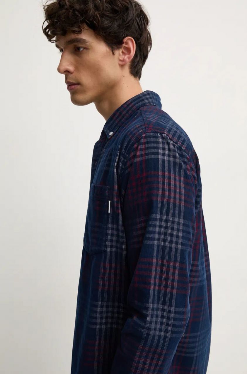 Bavlnená košeľa Pepe Jeans MARCUS pánska, tmavomodrá farba, regular, s golierom button-down, PM308726