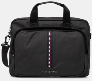 Taška Tommy Hilfiger čierna farba, AM0AM12728
