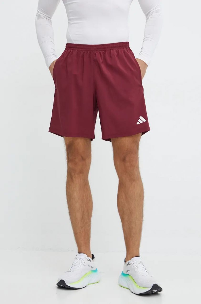 Bežecké šortky adidas Performance Own The Run Base bordová farba, IZ4088