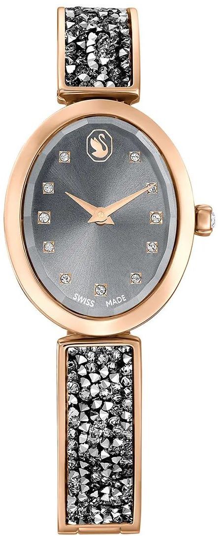 Hodinky Swarovski CRYSTAL ROCK OVAL dámske, šedá farba, 5711695