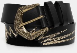 Kožený opasok Pepe Jeans LINDSAY BELT dámsky, čierna farba, PL020855
