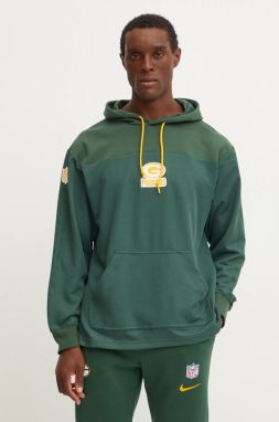 Mikina s prímesou vlny Nike Green Bay Packers zelená farba, s kapucňou, s nášivkou, 02FI-3EE-7T-L98
