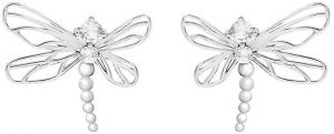 Postriebrené náušnice Lilou Dragonfly 182/22/KOL/AZU/BIC/SR
