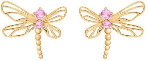 Pozlátené náušnice Lilou Dragonfly 182/22/KOL/AZU/ROC/PO