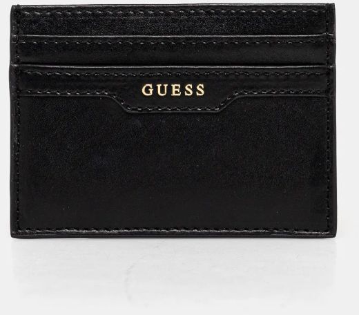 Kožené puzdro na karty Guess čierna farba, RW1693 P4401