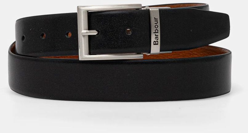 Kožený opasok Barbour pánsky, čierna farba, MAC0455