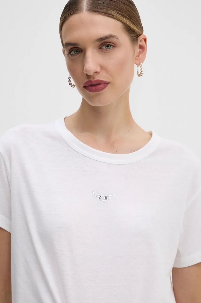 Tričko ZADIG&VOLTAIRE dámske, béžová farba, JWTS01669