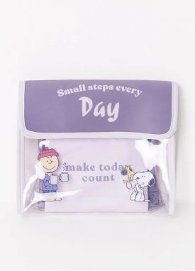Sada kozmetických tašiek women'secret Snoopy 3-pak fialová farba, 4848808