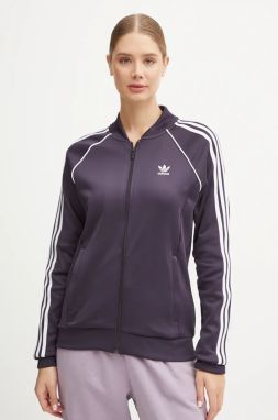 Mikina adidas Originals dámska, fialová farba, jednofarebná, IY2167