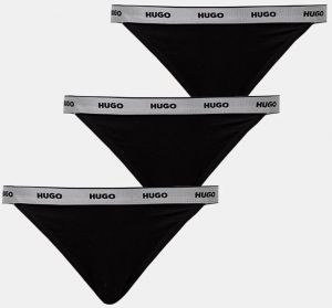 Tangá HUGO 3-pak čierna farba, 50527212