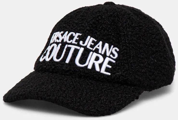 Šiltovka s prímesou vlny Versace Jeans Couture čierna farba, s nášivkou, 77HAZK10 ZSB12