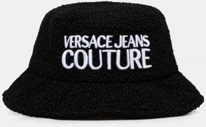 Klobúk s prímesou vlny Versace Jeans Couture čierna farba, 77HAZK07 ZSB12