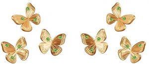Pozlátené náušnice Lilou Papillon 235/7/KOL/NO1/3/PO