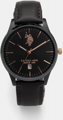 Hodinky U.S. Polo Assn. OWEN pánske, hnedá farba, USP4943BK