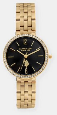 Hodinky U.S. Polo Assn. ROSE dámske, zlatá farba, USP8279BK
