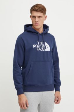 Mikina The North Face Drew Peak pánska, tmavomodrá farba, s kapucňou, s nášivkou, NF0A89EM8K21