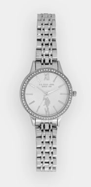 Hodinky U.S. Polo Assn. FAITH dámske, strieborná farba, USP5967WH