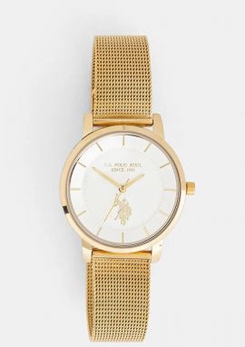 Hodinky U.S. Polo Assn. ELEONOR dámske, zlatá farba, USP8169YG