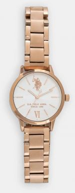 Hodinky U.S. Polo Assn. EVELYN dámske, zlatá farba, USP5892RG