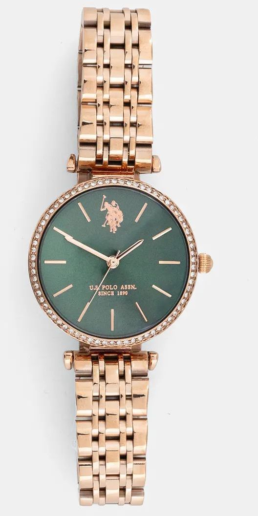Hodinky U.S. Polo Assn. ELEONOR dámske, zlatá farba, USP8168GR