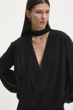 Blúzka Answear Lab dámska, čierna farba, jednofarebná