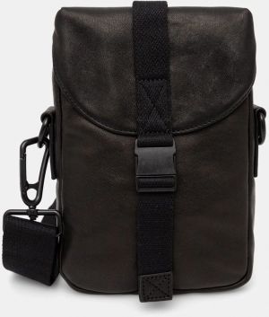 Kožená taška AllSaints JUAN čierna farba, M145XB