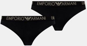 Tangá Emporio Armani Underwear 2-pak čierna farba, 163333 4F235