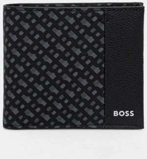 Kožená peňaženka BOSS pánska, čierna farba, 50529507