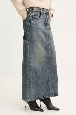 Rifľová sukňa Miss Sixty maxi, rovný strih, 6L3KJ5050000