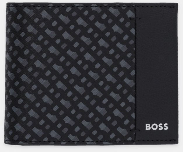 Kožená peňaženka BOSS pánska, čierna farba, 50529510