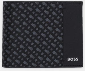 Kožená peňaženka BOSS pánska, čierna farba, 50529510