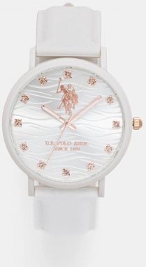 Hodinky U.S. Polo Assn. LUCYCRYSTAL dámske, biela farba, USP8264RG