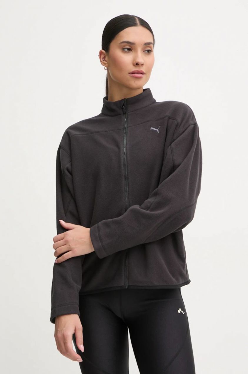 Športová mikina Puma Winter Tech čierna farba, jednofarebná, 525808