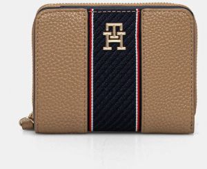 Peňaženka Tommy Hilfiger dámska, béžová farba, AW0AW16924
