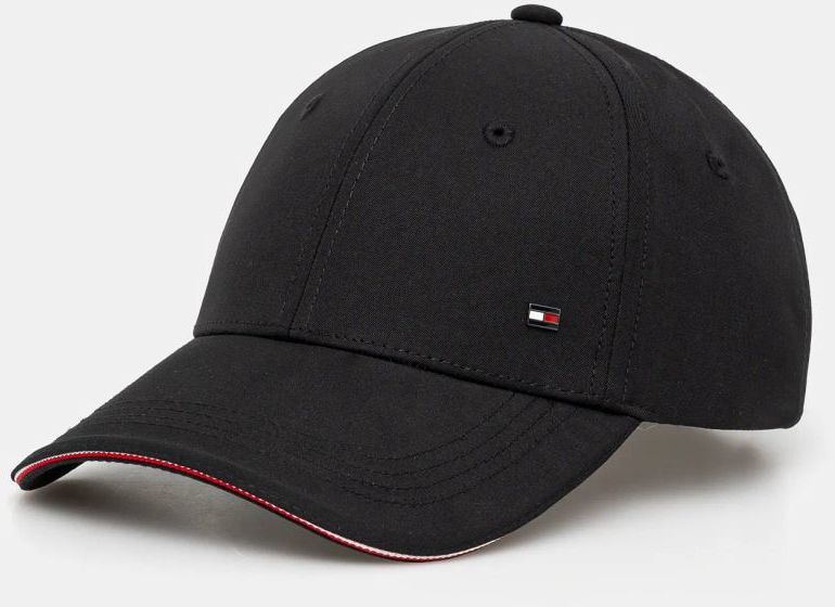 Šiltovka Tommy Hilfiger čierna farba, jednofarebná, AM0AM13336