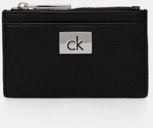 Peňaženka Calvin Klein dámska, čierna farba, K60K612837