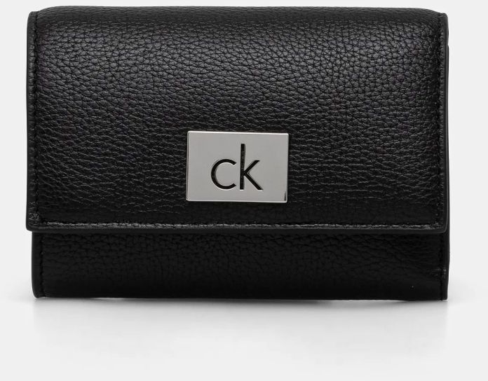 Peňaženka Calvin Klein dámska, čierna farba, K60K612834