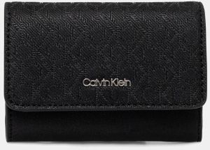 Peňaženka Calvin Klein dámska, čierna farba, K60K612829