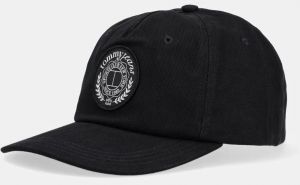 Bavlnená šiltovka Tommy Jeans čierna farba, s nášivkou, AM0AM13318