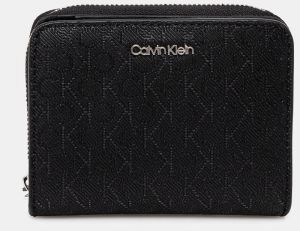 Peňaženka Calvin Klein dámska, čierna farba, K60K612825
