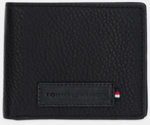 Kožená peňaženka Tommy Hilfiger pánska, čierna farba, AM0AM13031