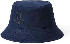 Bavlnený klobúk Lauren Ralph Lauren tmavomodrá farba, bavlnený, 454966225