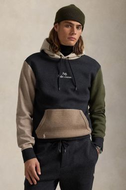 Mikina Polo Ralph Lauren pánska, čierna farba, s kapucňou, jednofarebná, 710957592