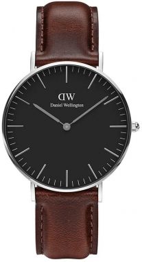 Hodinky Daniel Wellington Classic Black Durham 36 pánske, hnedá farba, DW00100143