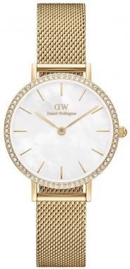 Hodinky Daniel Wellington Petite Lumine Bezel Evergold dámske, zlatá farba, DW00100662