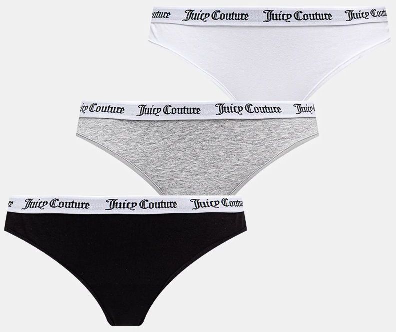 Tangá Juicy Couture DANA THONG 3PK 3-pak šedá farba, JCLTH224571
